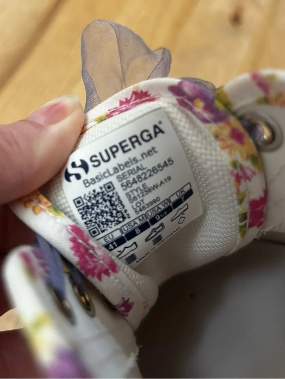 LOVESHACKFANCY x SUPERGA platform espadrille sneaker floral size 9.5